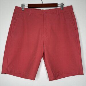 Vineyard Vines On the Go Shorts Size 34 Stretch Golf 9 inch Coral Red
